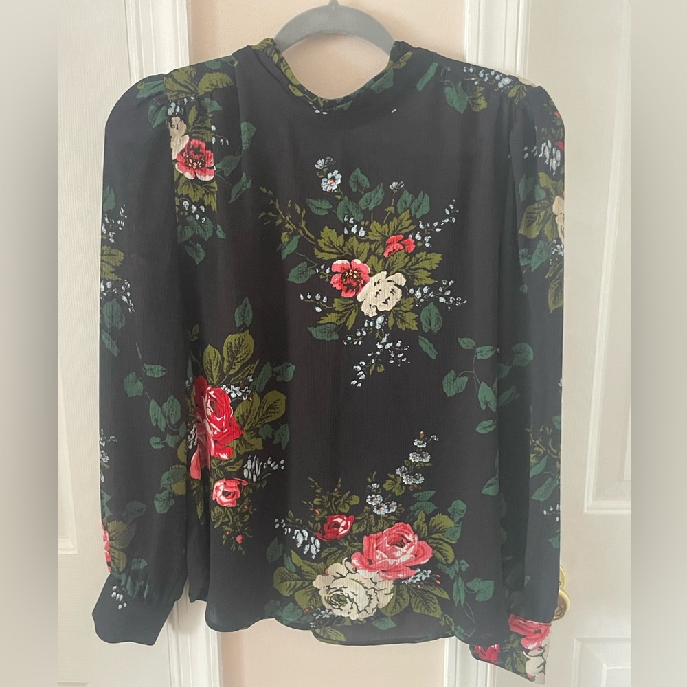 Loft Bouquet Tie Back Blouse M